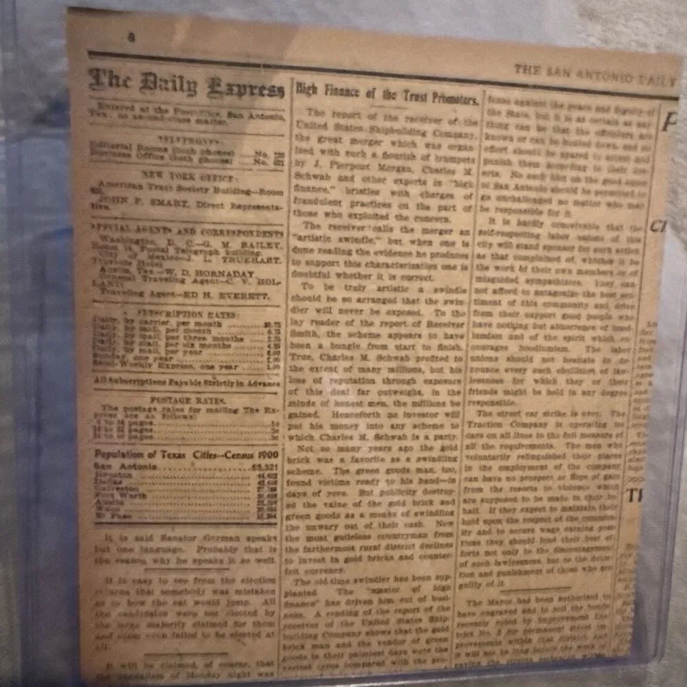 Antique 1903 James G Blaine 5¢ Cigar Tobacco Advertising Ephemera Newspaper Ad